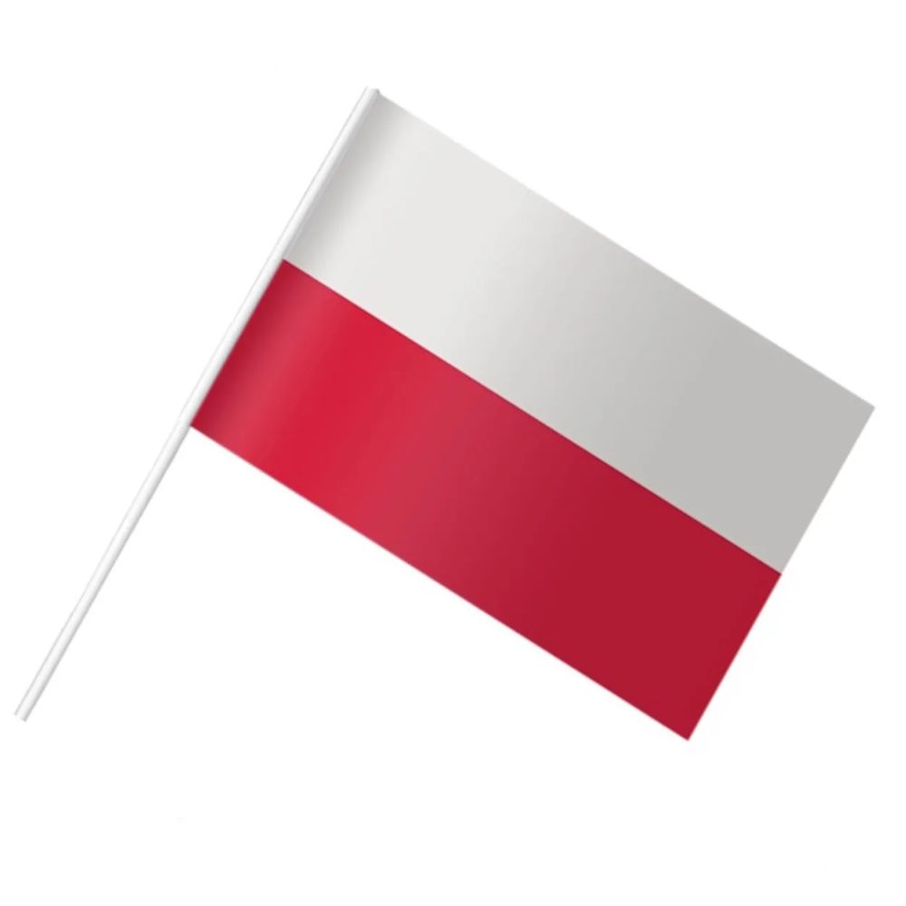 FLAGA POLSKI na patyki