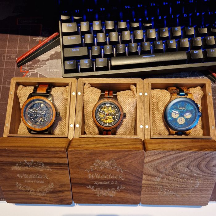 Wildclock Inverness, Drewniany zegarek mechaniczny z grawerem w cenie