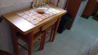 Mesa cozinha cor pinho