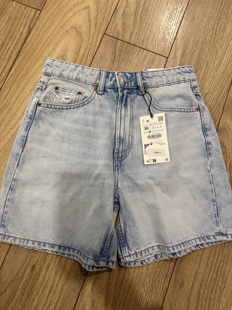 Джинсові Шорти zara 36р