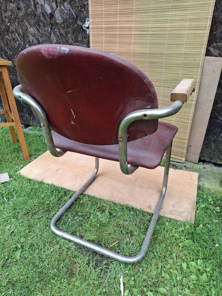 Krzesło biurowe chrom vintage