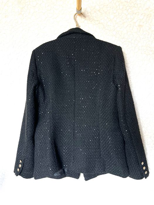 Чорний твідовий піджак Attentif paris