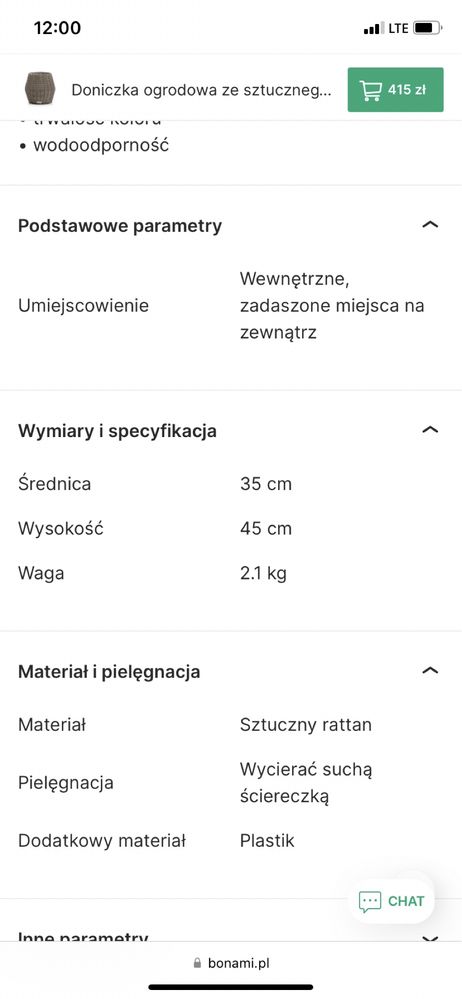 Doniczka ogrodowa ze sztucznego rattanu Bonami Essentials Grande Fiore