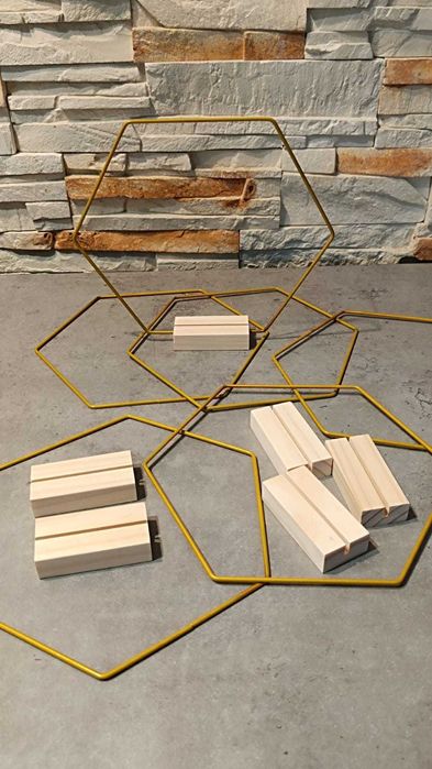 metalowe pierścionki kwiatowe dekoracje na stół 6szt