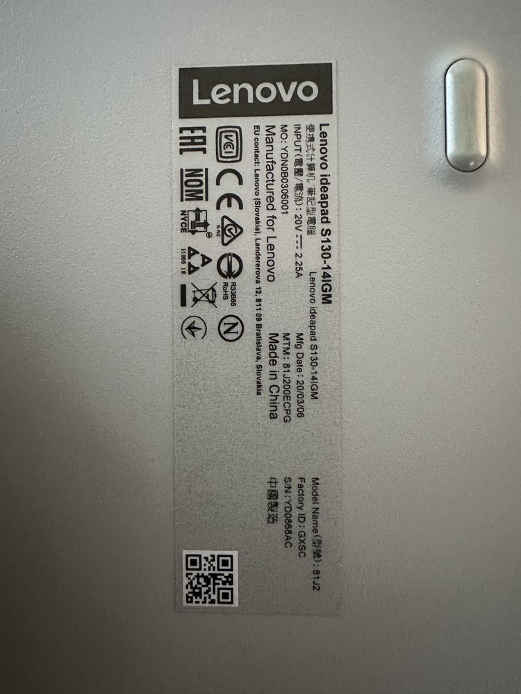 Portátil marca Lenovo