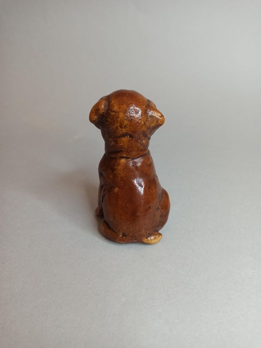 Figurka piesek pies vintage szczeniak gipsowa
