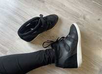Michael Kors botki sneakersy na koturnie czarne 40