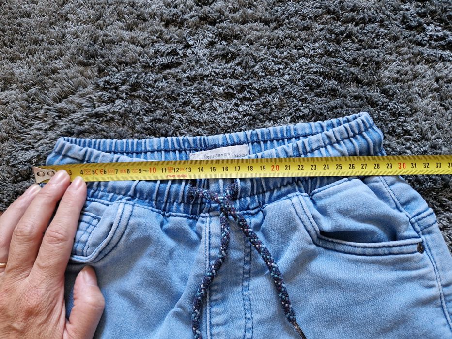 Jeansowe/ dżinsowe DZIECIĘCE spodnie joggery w roz 140