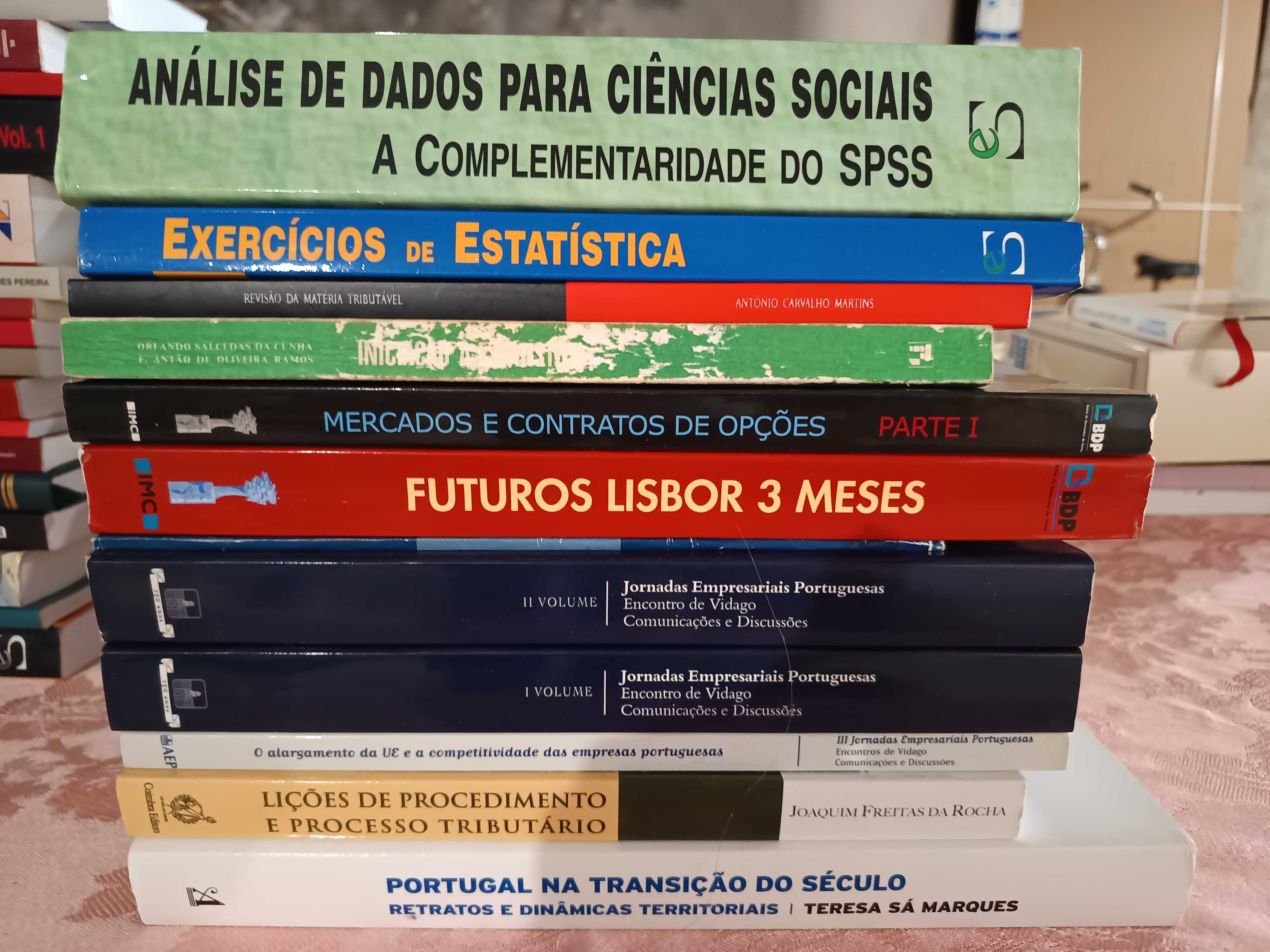 Lote livros Economia, Contabilidade, Finanças, Estatística emPortuguês