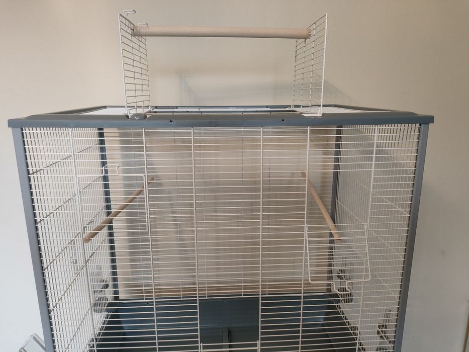 Klatka duża na małych i średnich papug ptaków, składana.