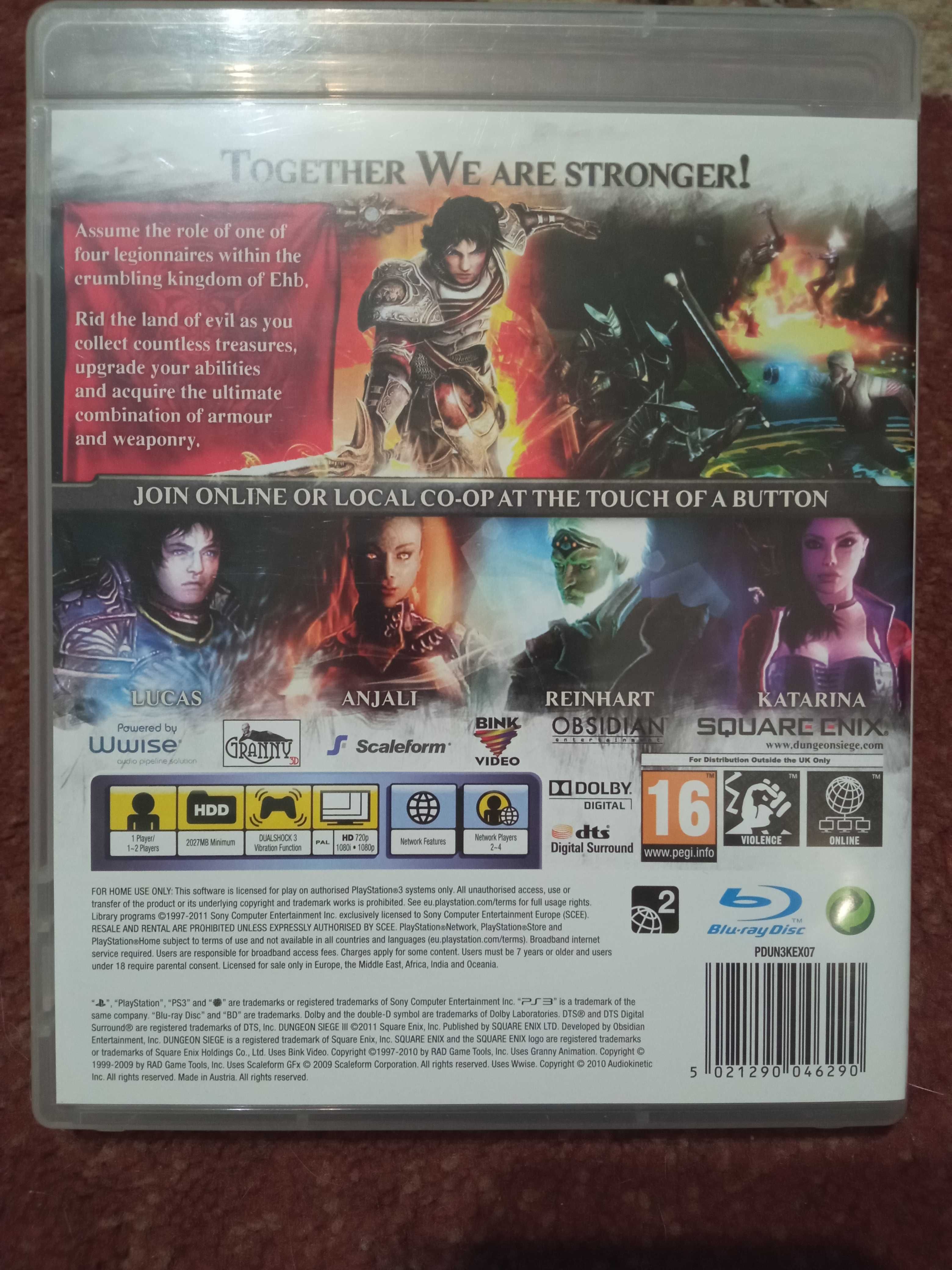 Gra Dungeon Siege III PS3 RPG na konsolę playstation 3