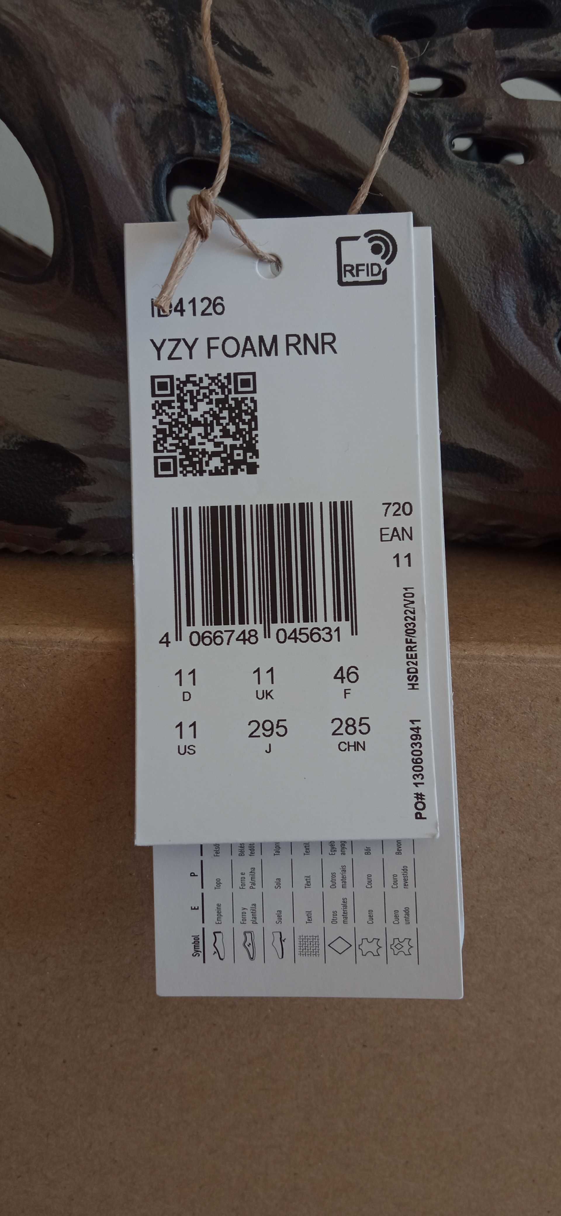 46 Adidas Yeezy Foam Runner MX Cinder (Yzy RNR)