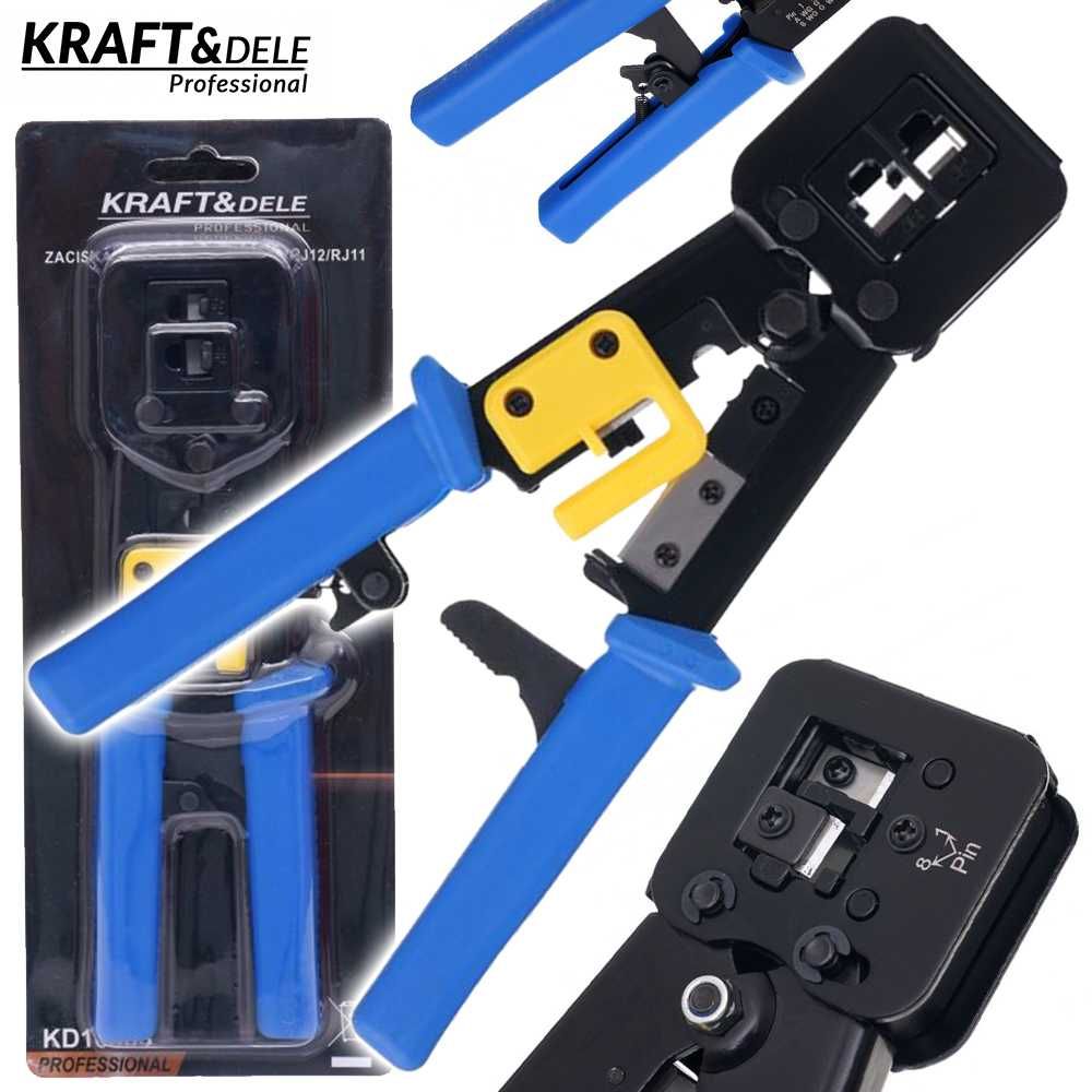 KRAFT&DELE Zaciskarka Przelotowych Wtyków Modularnych Rj45