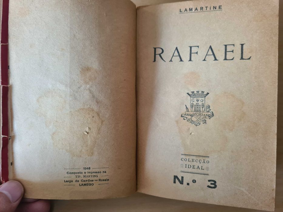 Livro "Rafael" de Lamartine
