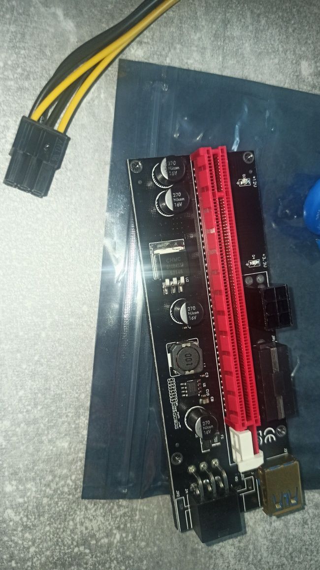 Riser  PCE164P-N08 VER. 009S sata USB PCI-E 6-PIN