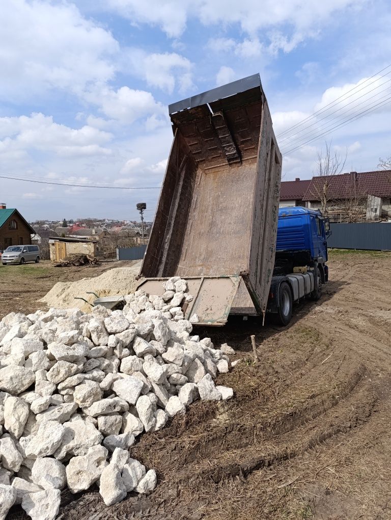 Пісок Камінь Щебінь Відсів Послуги самоскида,доставка буд.матеріалів