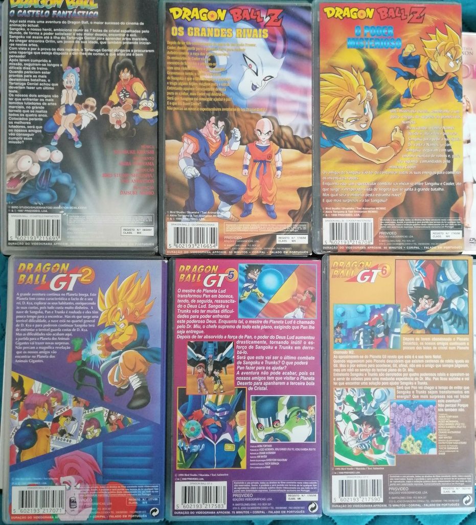 Cassetes VHS Dragon Ball