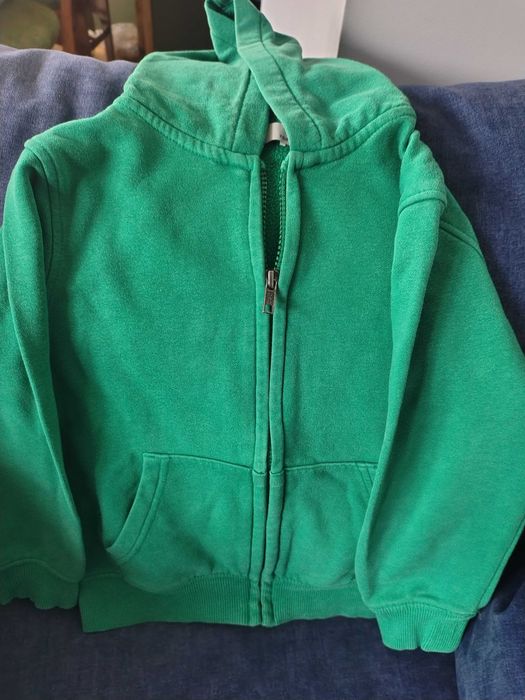 Bluza dziecięca rozpinana 122 zielona