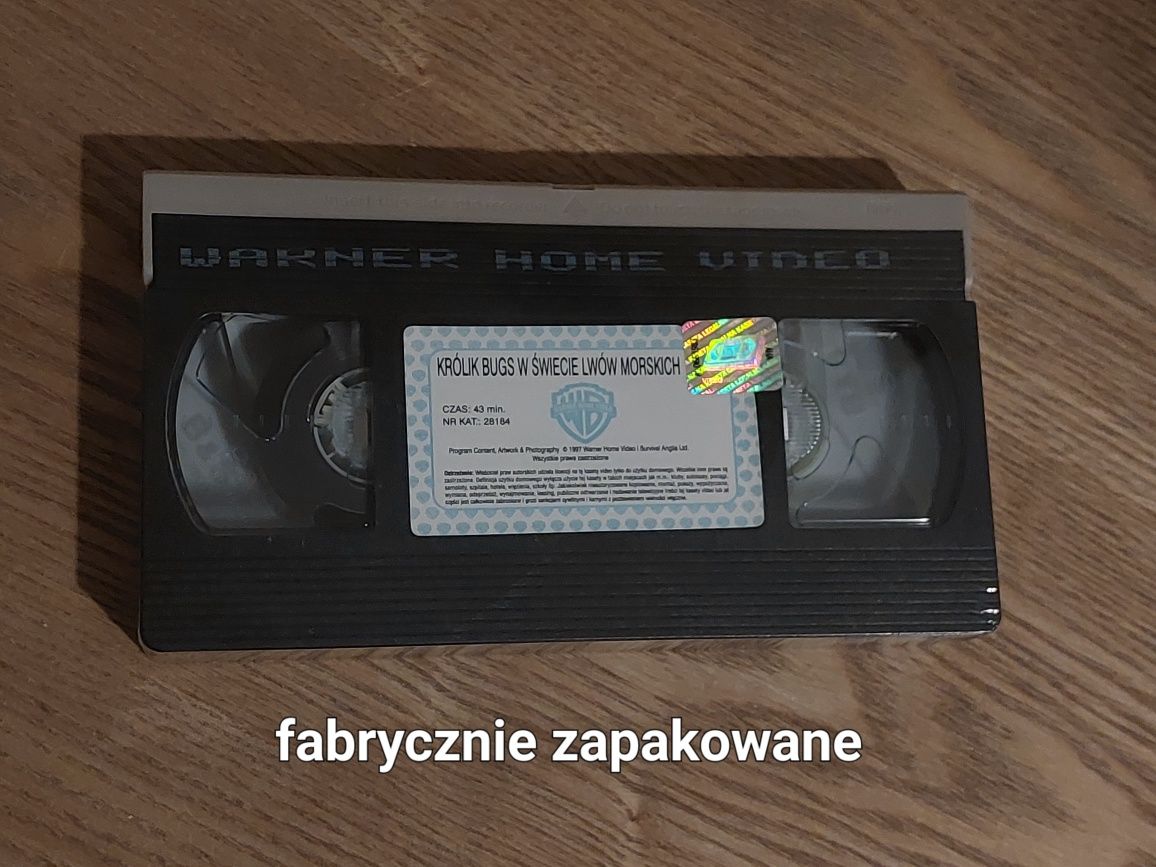 Królik Bugs w świecie lwów morskich zafoliowana kaseta nowa bajla vhs