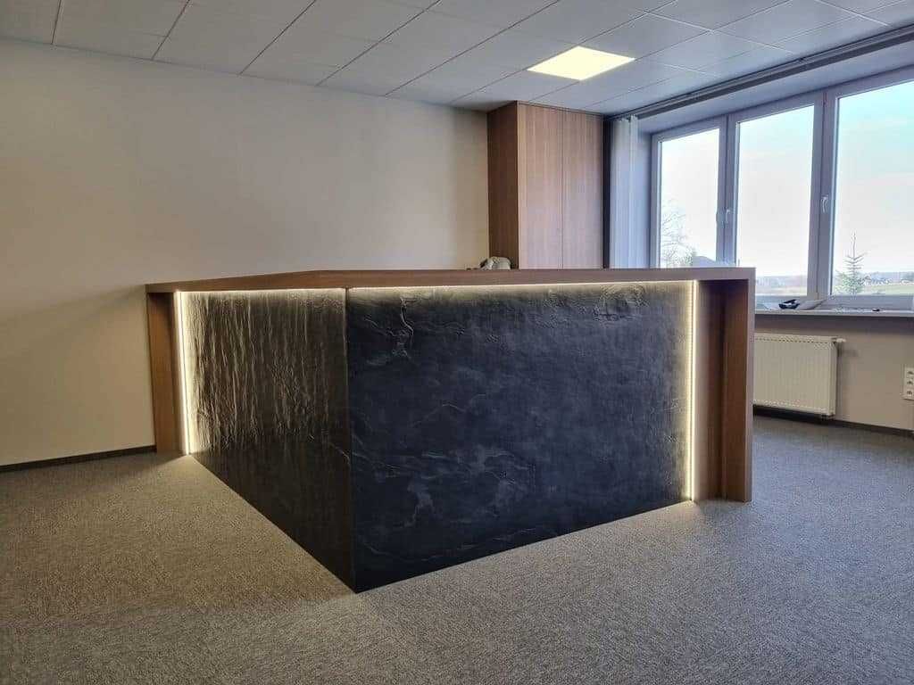 Fornir Black Slate | Kamień w rolce - Gotowy do montażu, dostawa 3 dni