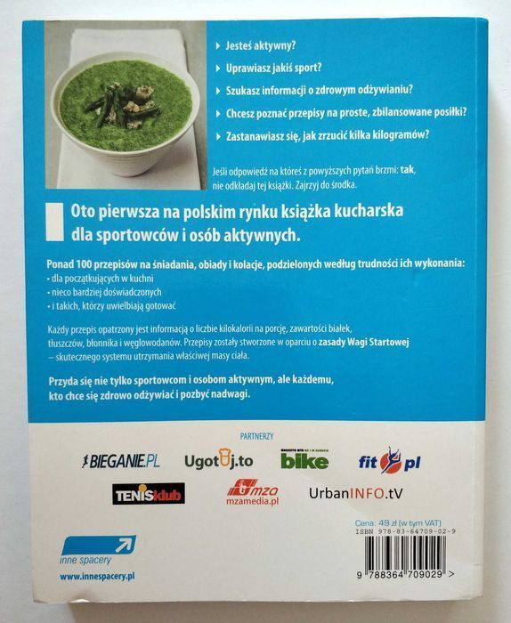 Książka kucharska DLA AKTYWNYCH, WAGA STARTOWA, Fitzgerald, Fear, HIT!