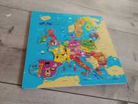 Drewniana mapa Europy