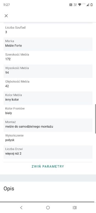 Komoda Shine Forte meble z led