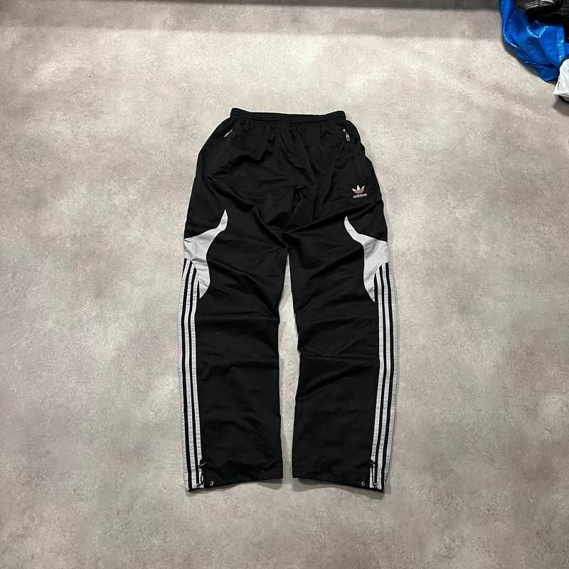 Vintage Szerokie Spodnie Adidas Ortalion Baggy Paski Retro Y2K 90s