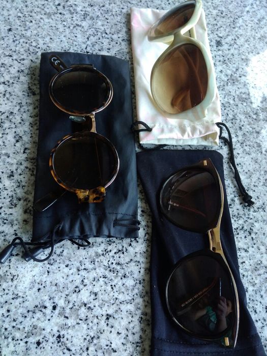 3 pares de óculos de sol