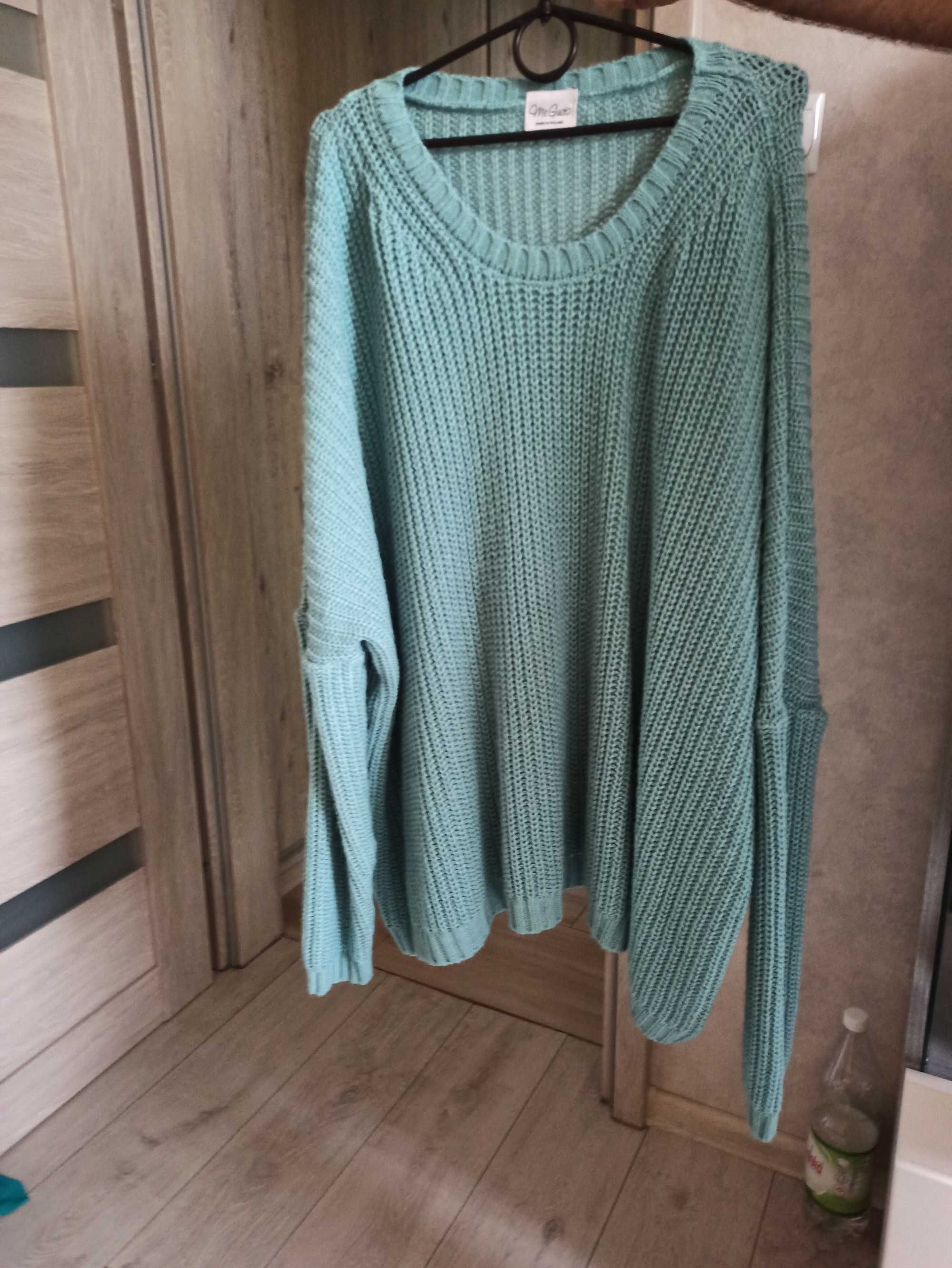 sweterek sweter mięta damski oversize