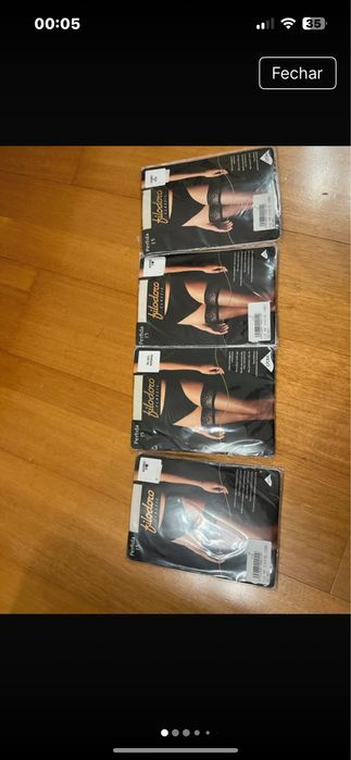 4 pares se meias de lycra novas pérfida 15