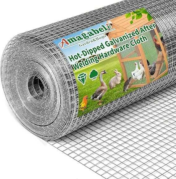 Siatka ogrodowa 1M X 25M ocynkowana kwadratowa oczka 12,7x12,7x0,7 mm