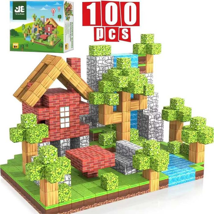 Магнітний Конструктор Майнкрафт 100/80/48/54дет магнитный Minecraft