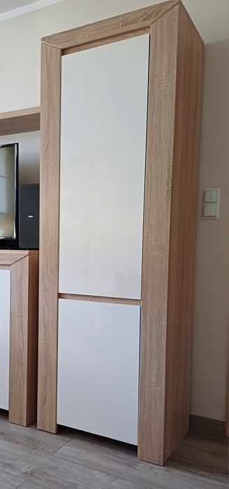 Komplet mebli BRW Dąb Sonoma/Biały połysk
