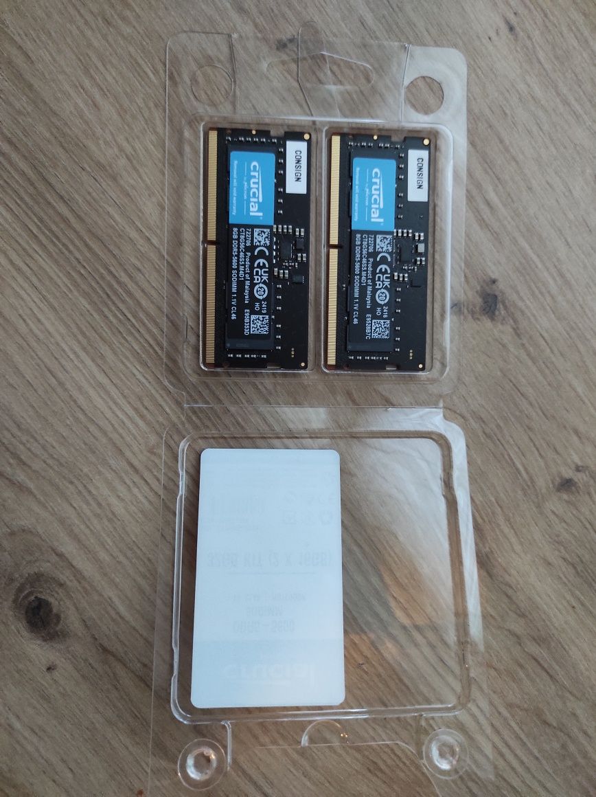 RAM DDR5 2x8GB do laptopa