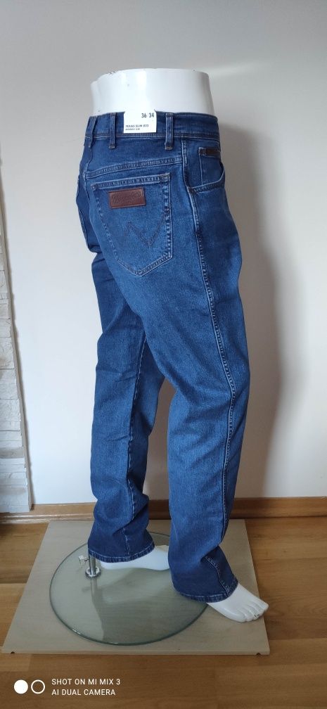 Wrangler Texas Slim Game On męskie jeansy rozm 36/34 jak 35/34