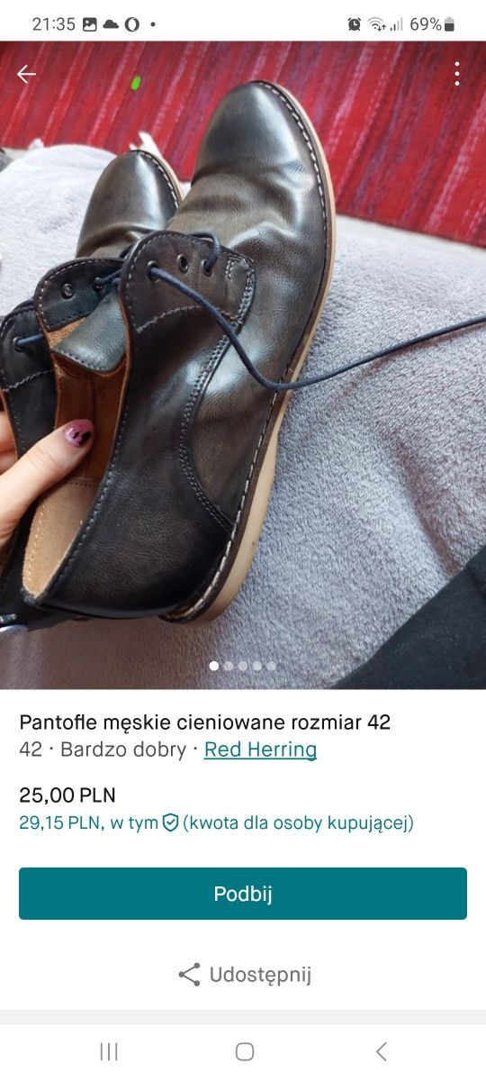 Pantofle męskie cieniowane 41