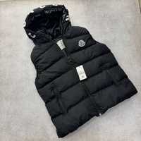 PREMIUM LUXE MONCLER Мужская безрукавка жилет тренд черный зима весна