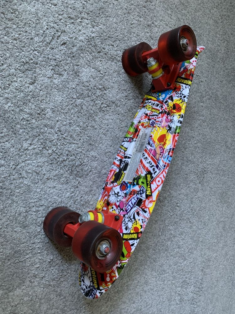 Deskorolka NILS Extreme, Pennyboard Art Multicolor