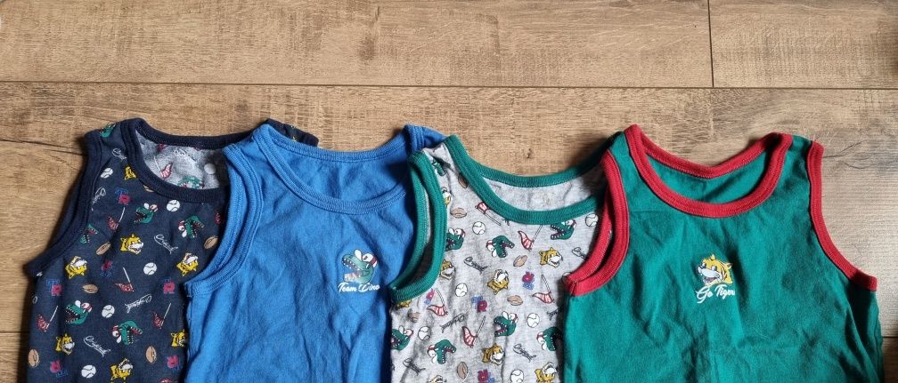 4-pak koszulki bez rękawków, dziecięce chłopięce, rozmiar 74