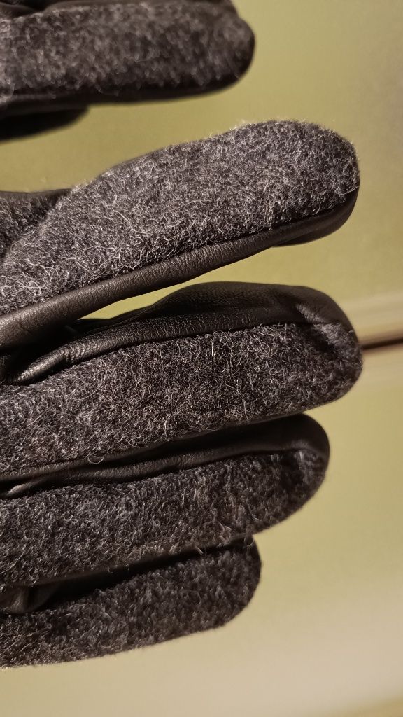 NOWE Thinsulate  Norweskie rękawiczki, 100% Wełna 100% Skóra, Roz. 9,5