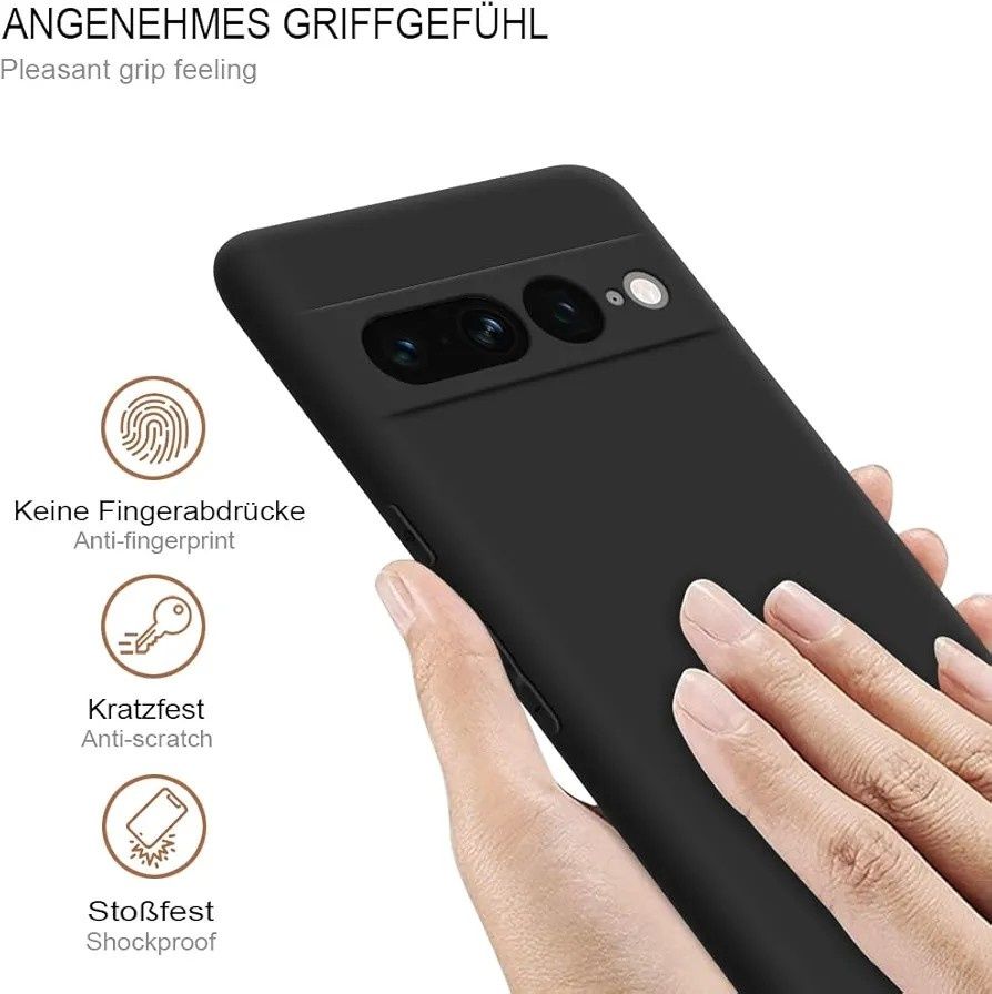Etui Google Pixel 7A czarne, matowe, od HSP, slim, soft