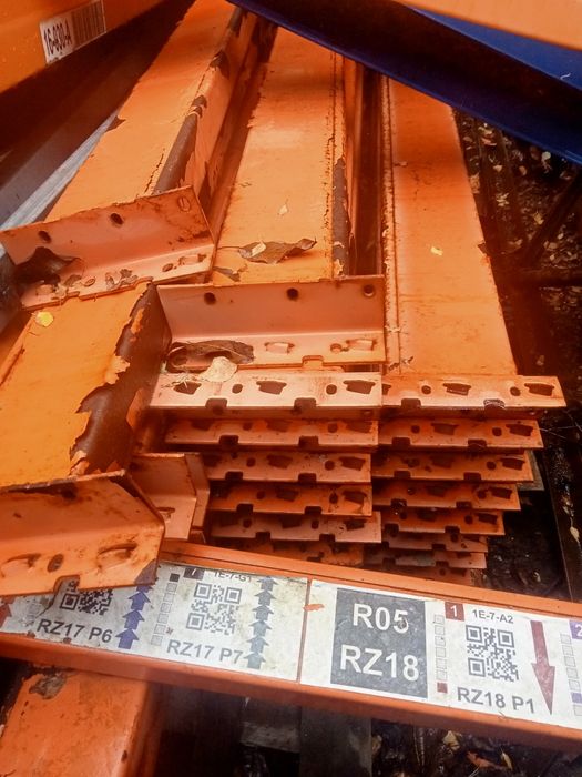 Regały paletowe wandalex 11,5m długi 2,25m wysoki 2szt 3x1200kg paleta