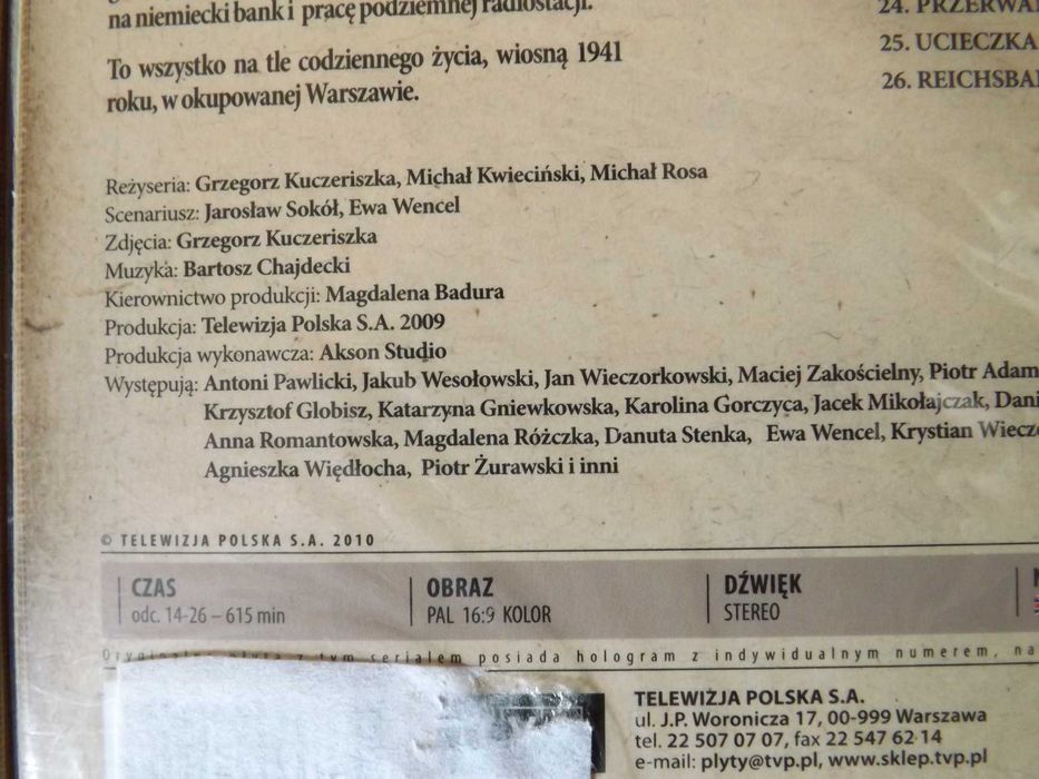 Czas honoru 8 dvd nówka w folii