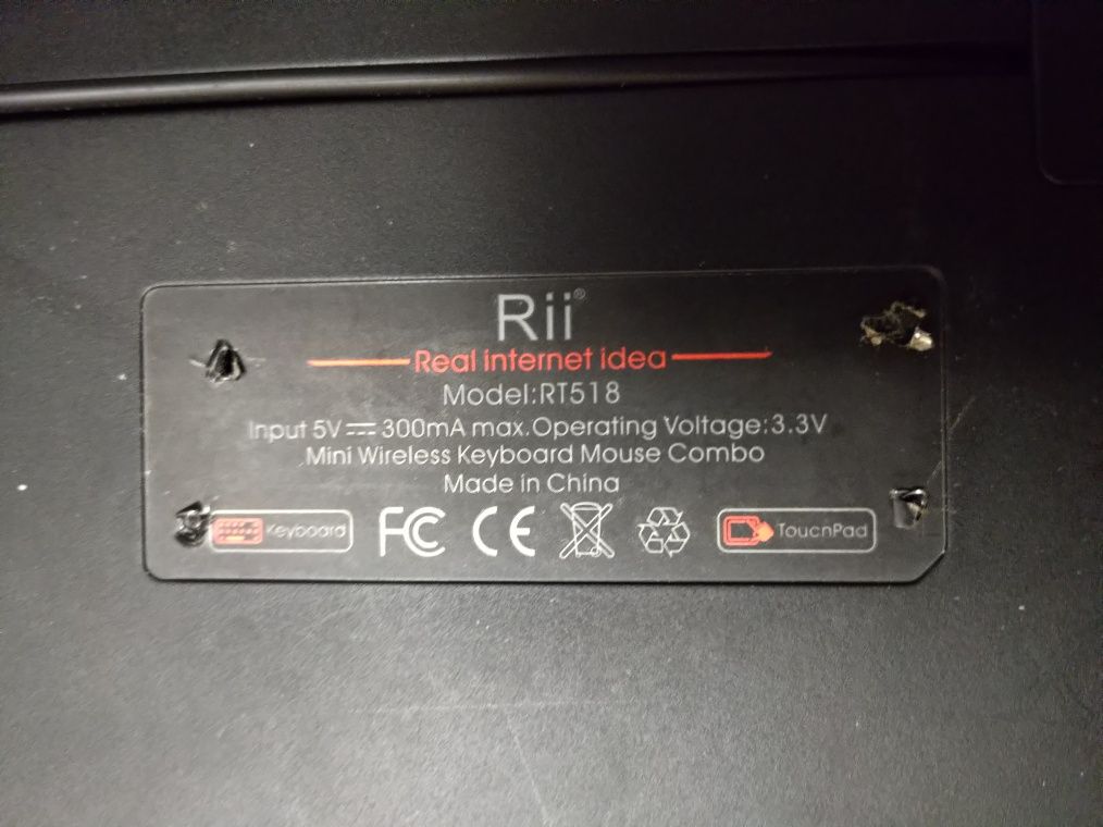 Беспроводная клавиатура RII rt 518 б.у. без передатчика