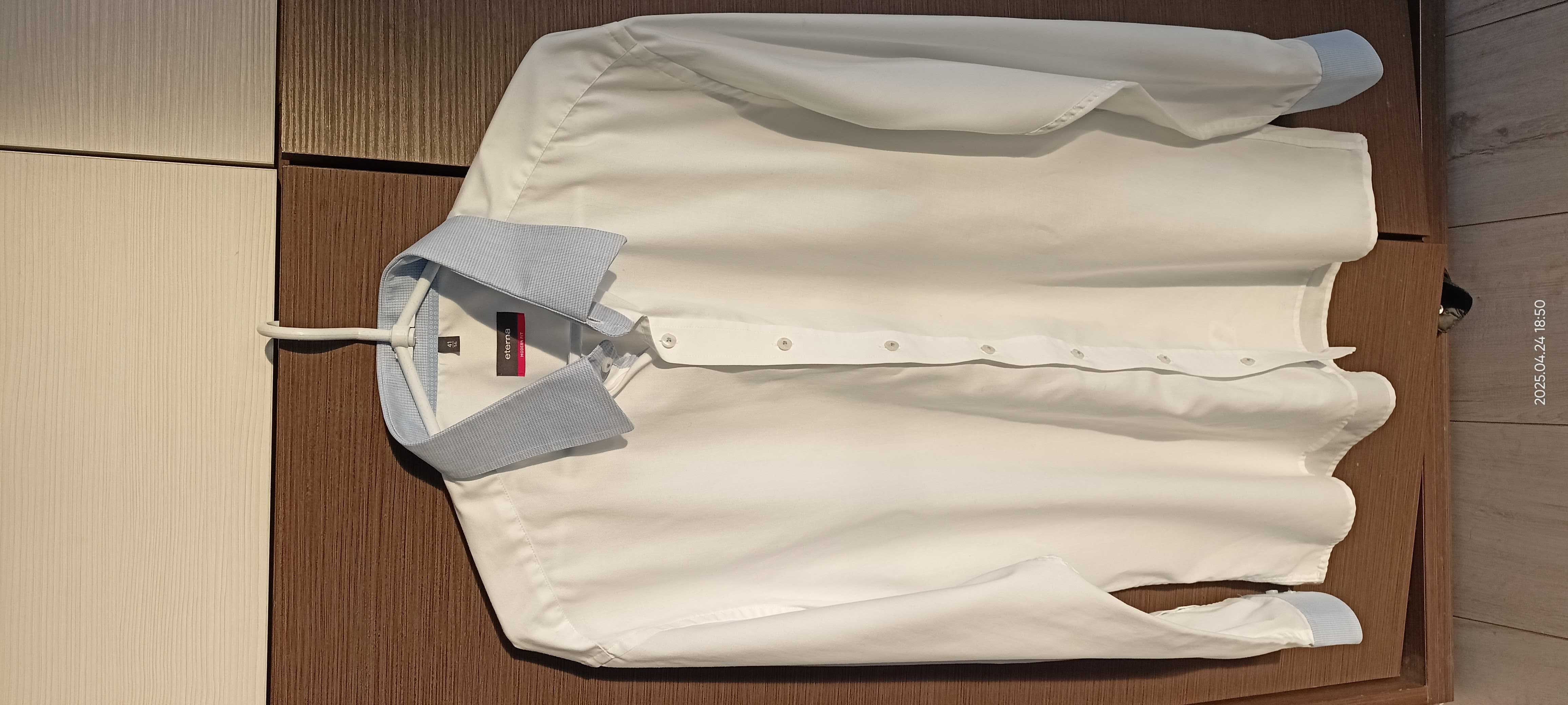 Koszula ETERNA Modern FIT M-L  41 16 szwajc j.nowa biznesowa bawełna
