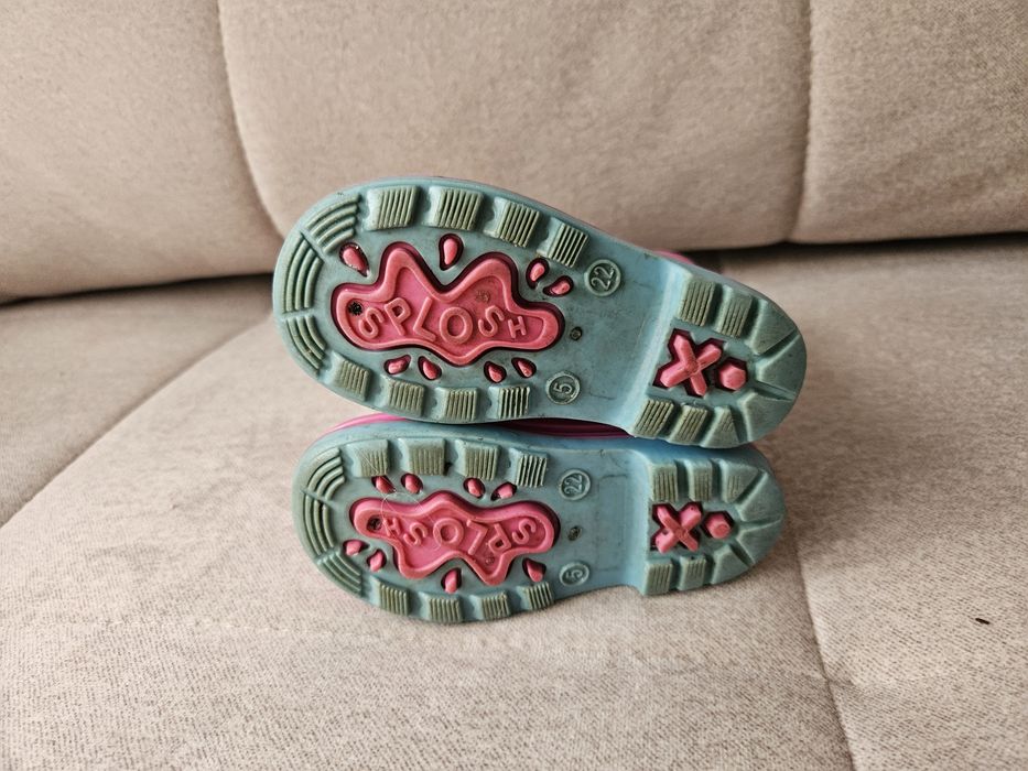 Gumiaki kalosze różowe 22