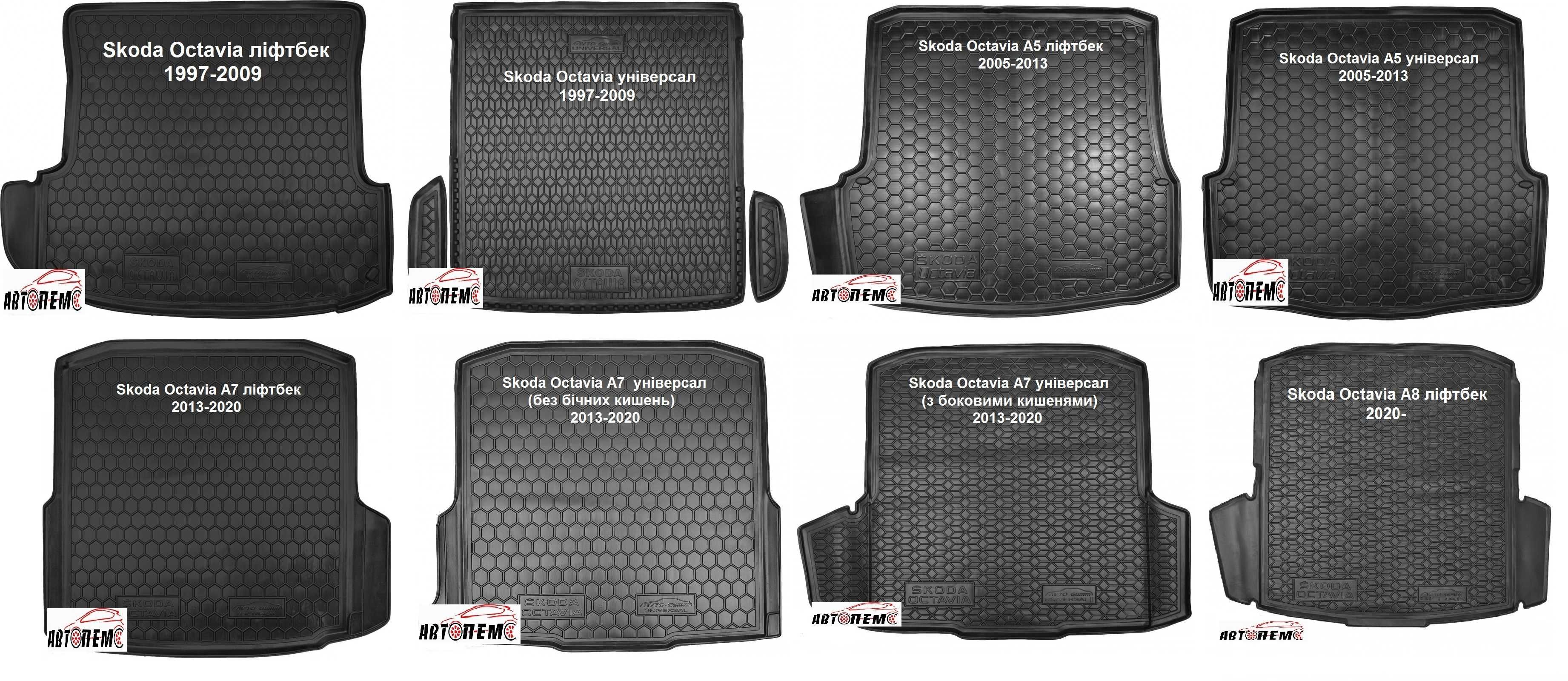 Коврик в багажник Skoda Enyaq Fabia Kamiq Karoq Kodiaq Octavia 4 5 7 8