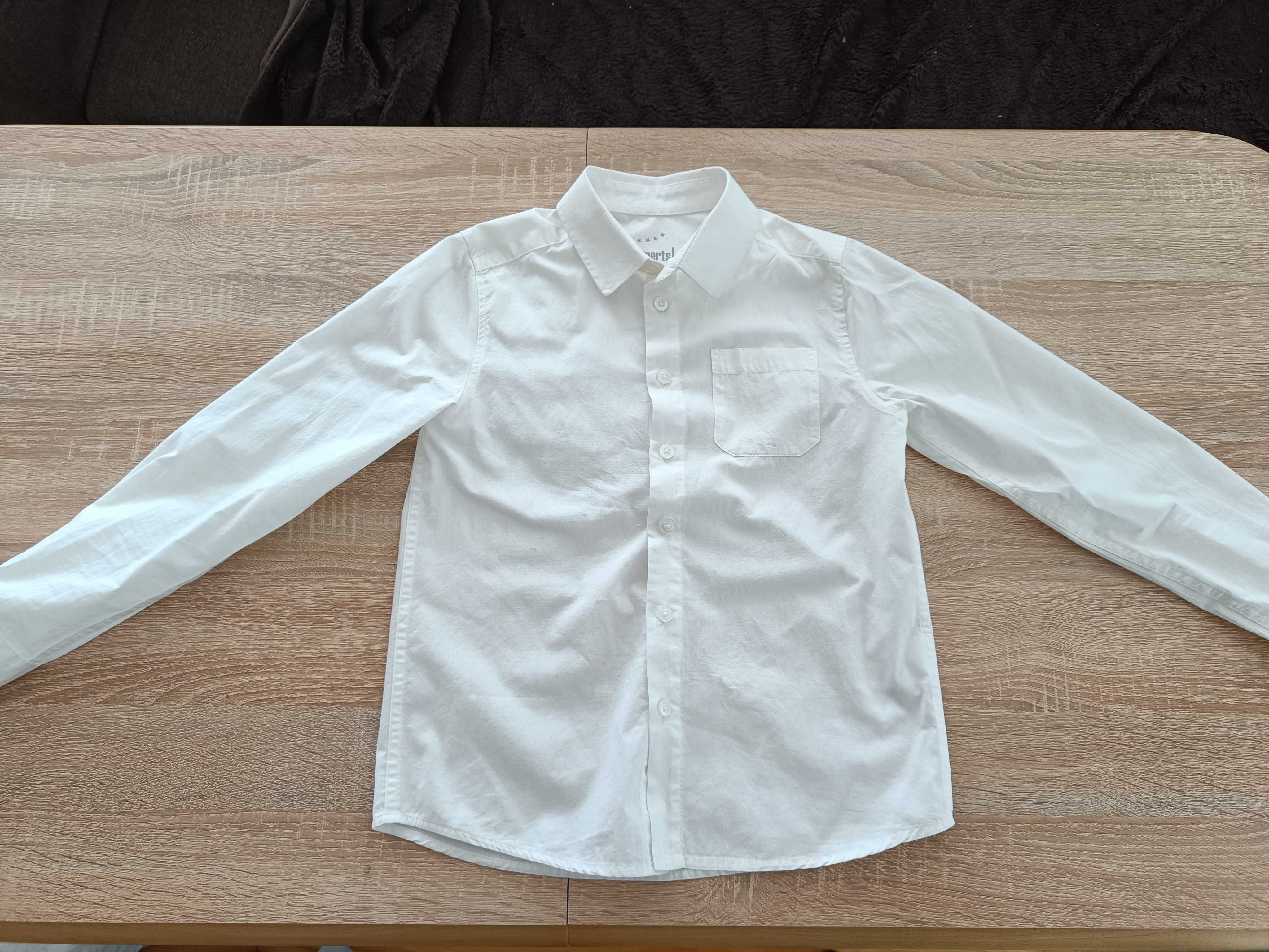 biała koszula z długim rękawem 9-10 lat