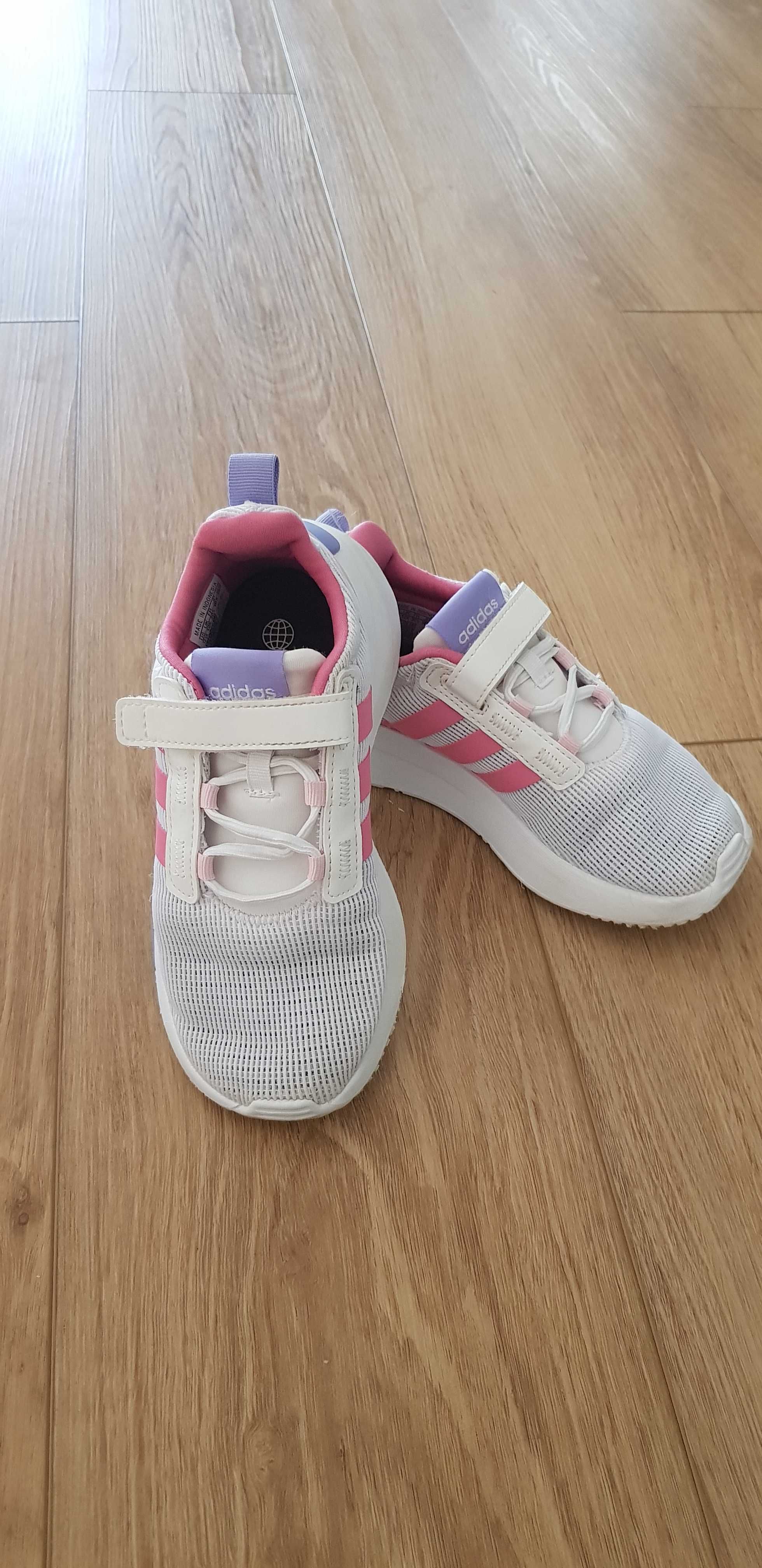 Sneakersy białe Adidas siateczka  lato rozm.30 1/2 mierzone wkł.19.4cm